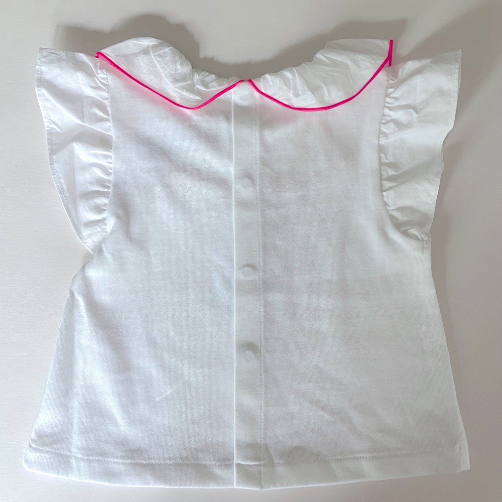 Jacadi Baby Girl Set in White and Pink - Picture 4 of 8